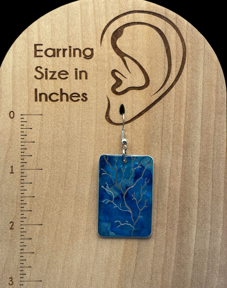 Aluminum Earrings (Ocean Blue)