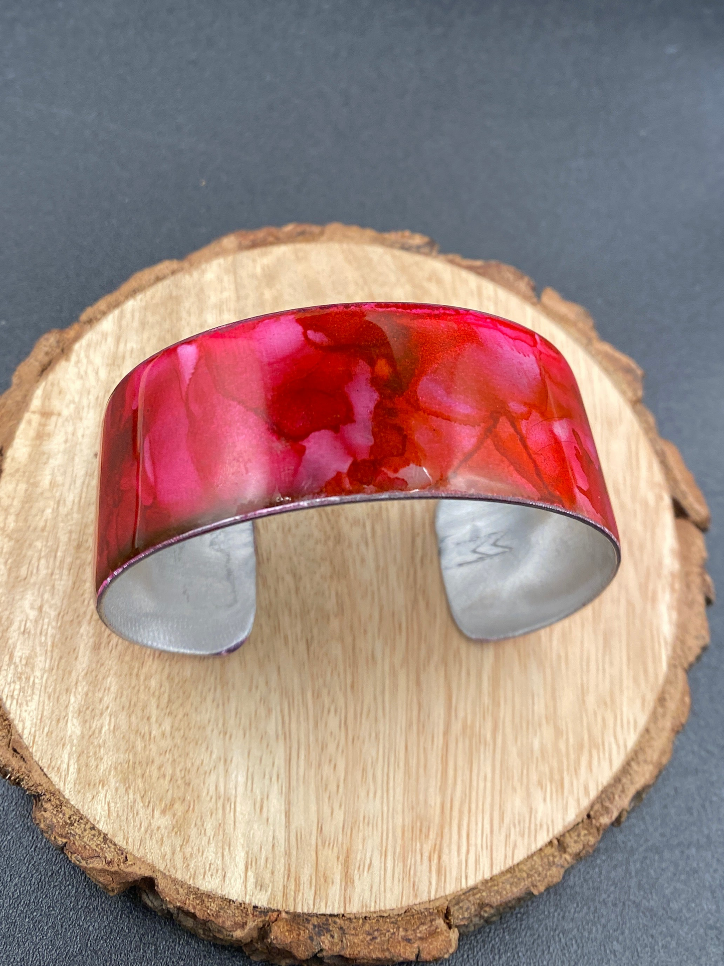 Aluminum Cuff (Rose Red)