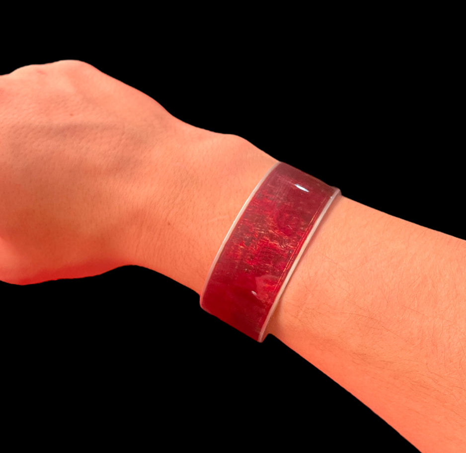 Aluminum Cuff (Burgundy Red)