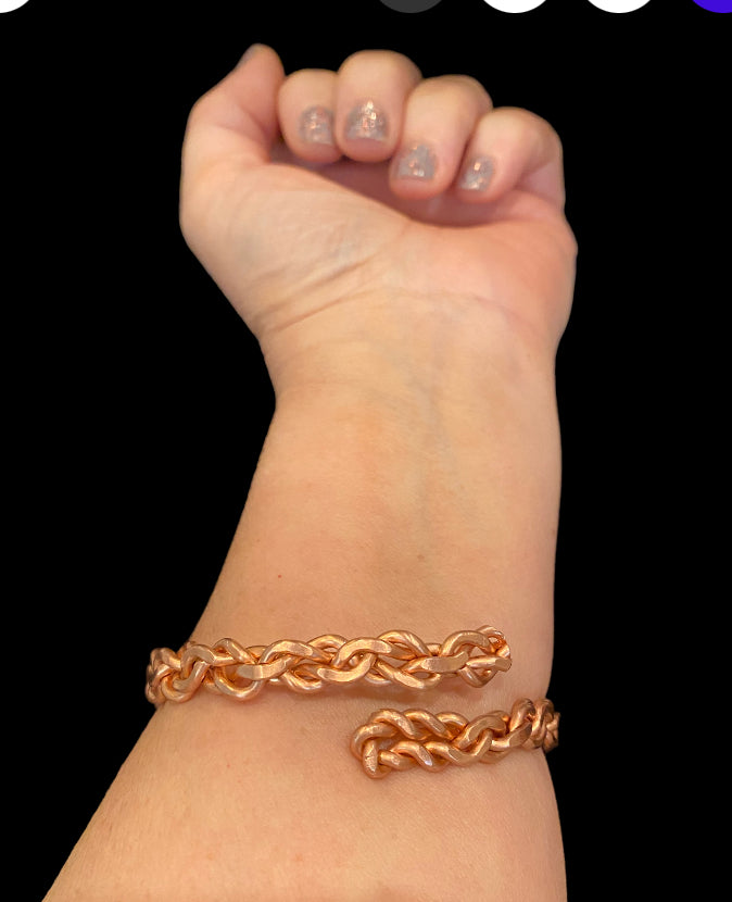 Twisted Chain Link Copper Bracelet