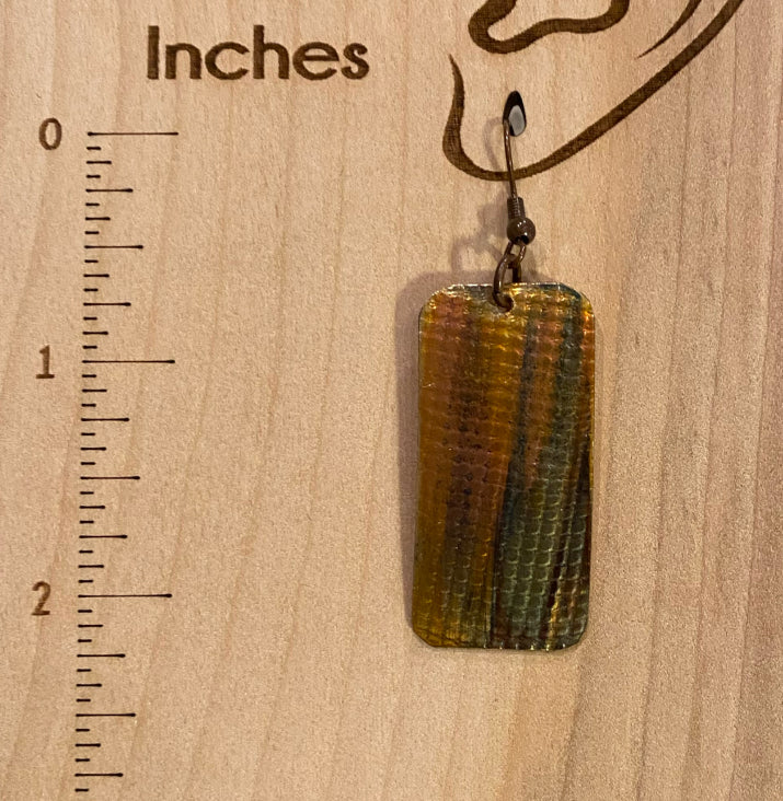 Fire Painted Copper Earrings