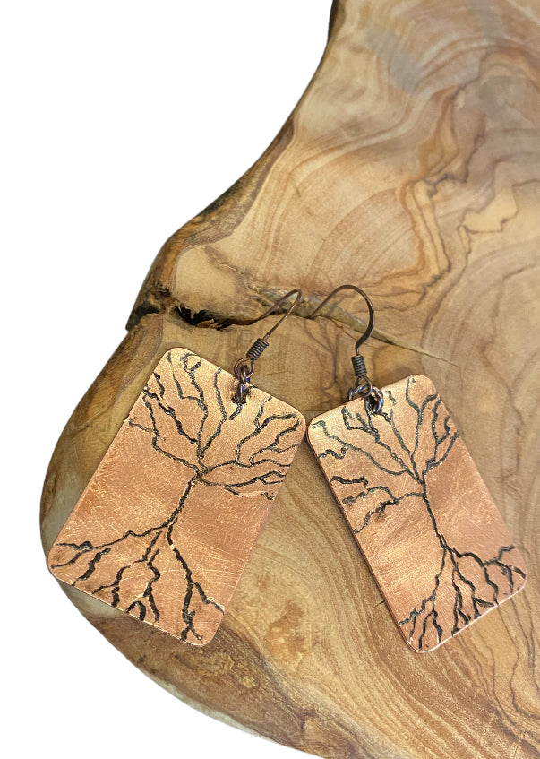 Copper Earrings Tree of Life