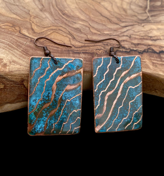 Patina Copper Earrings