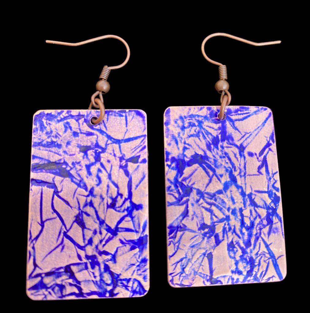 Purple Copper Earrings