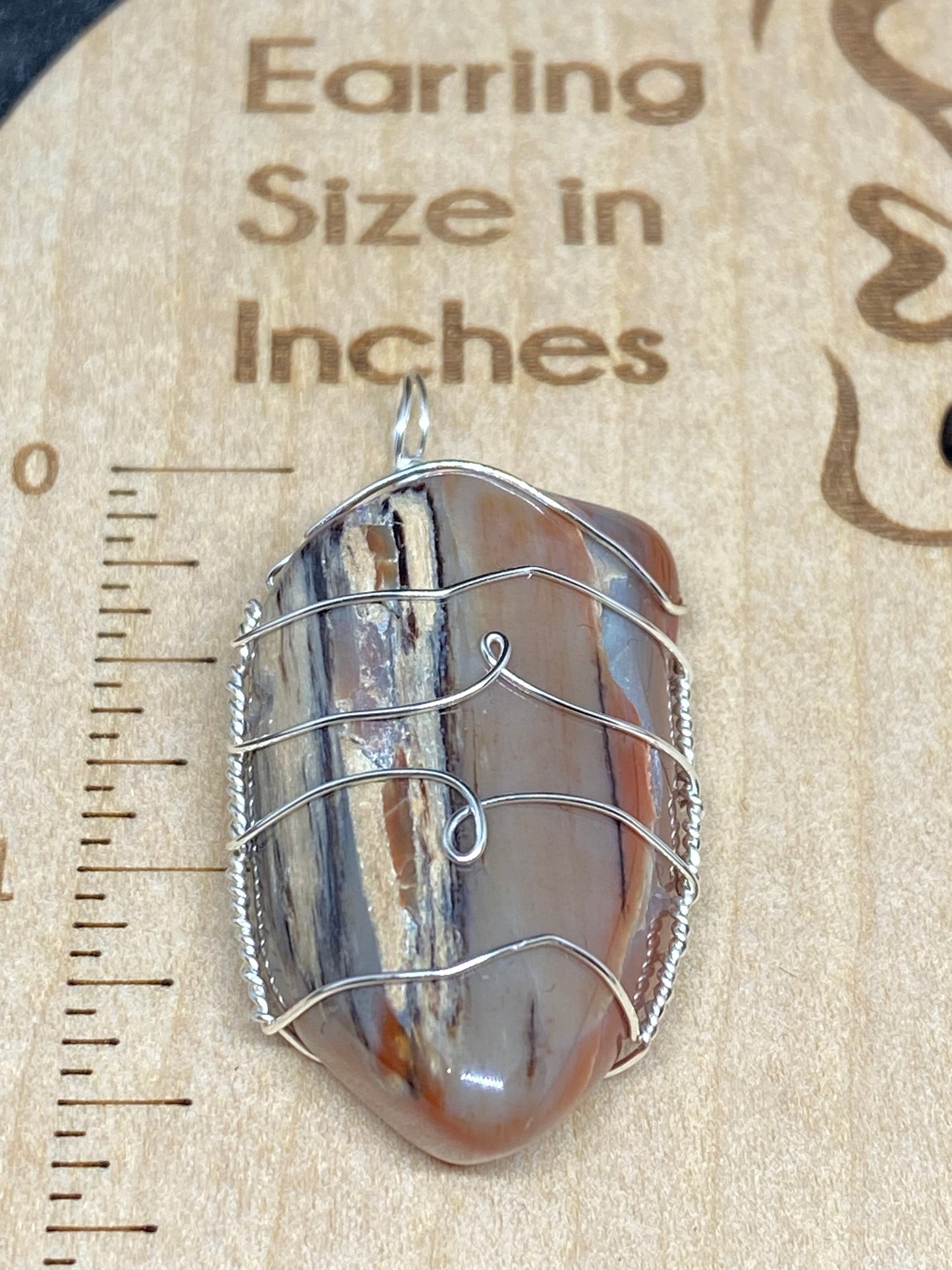 Wire Wrapped Gemstone “Petrified Wood”