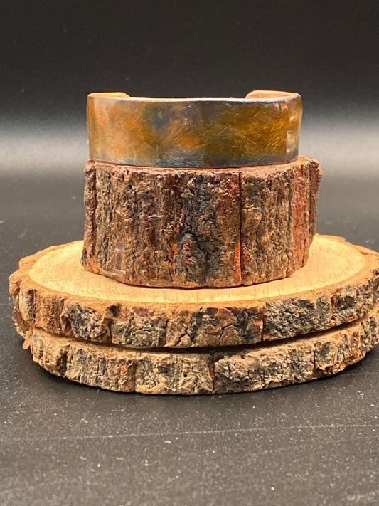 Fire Painted Copper Bracelet