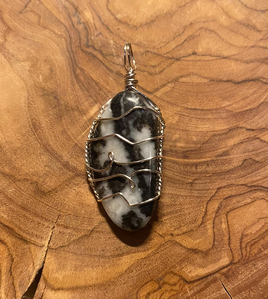 Wire Wrapped Gemstone “Zebra Marble”