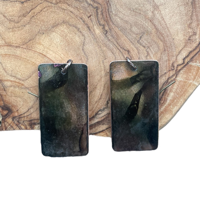 Copper Earrings “Forest Impressions”