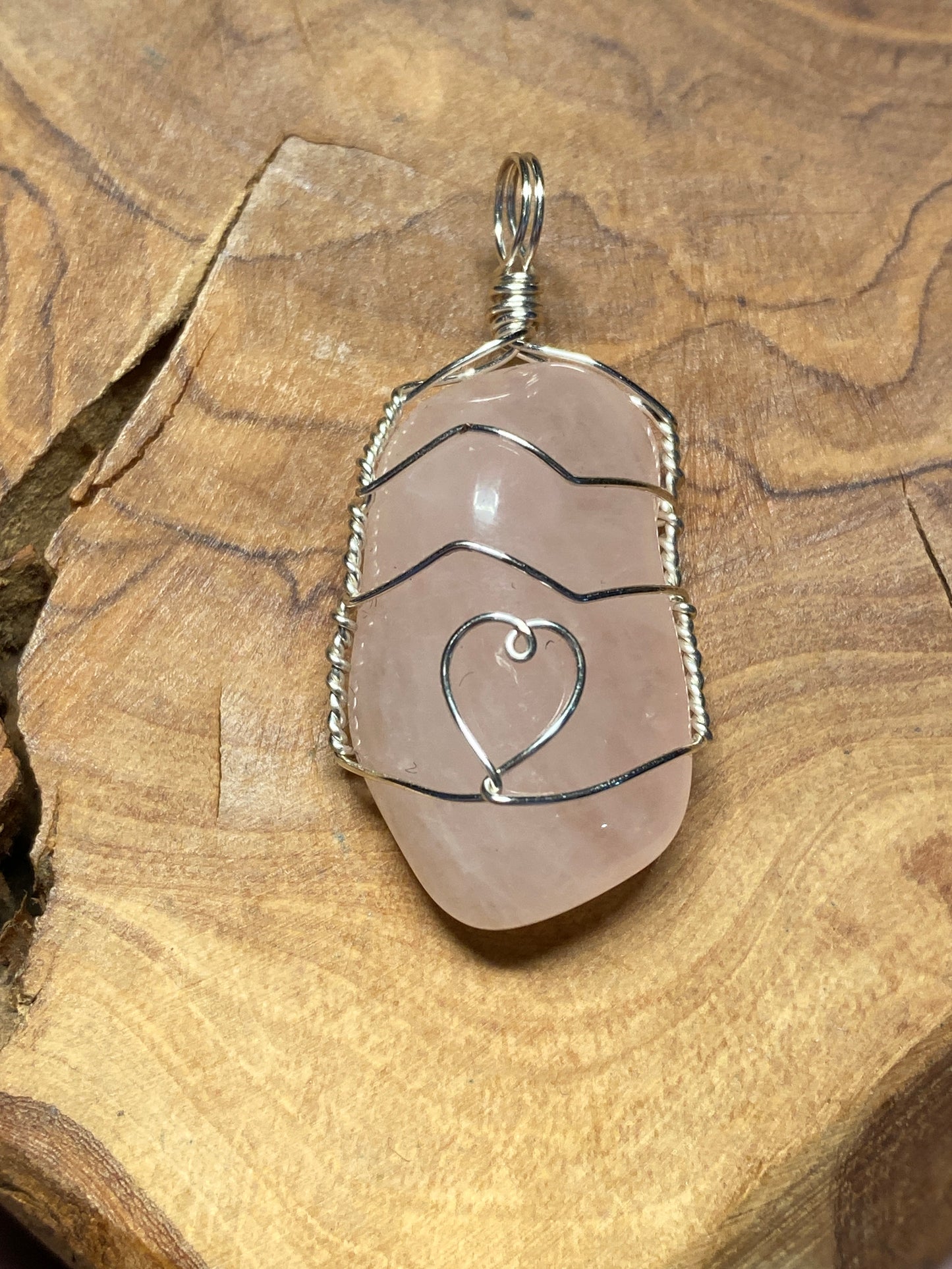 Wire Wrapped Gemstone “Rose Quartz”