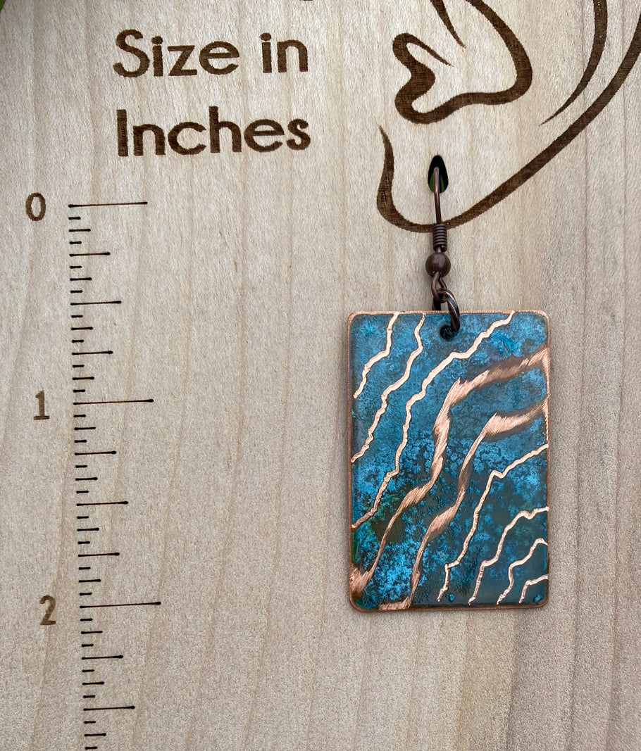 Patina Copper Earrings