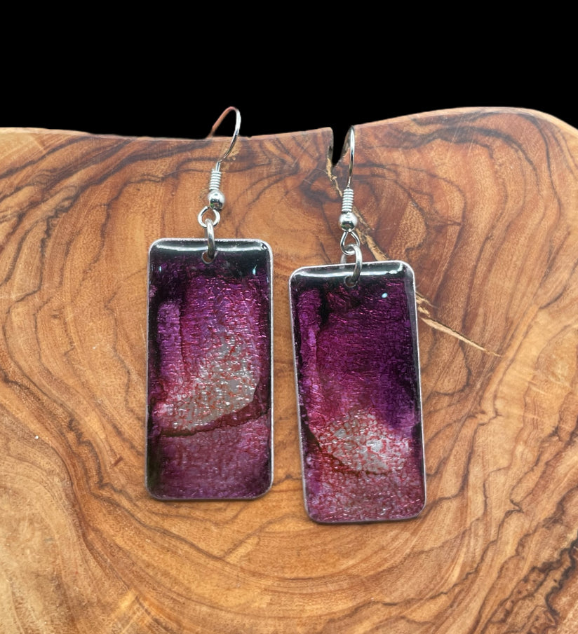 Aluminum Earrings (Purple Haze)