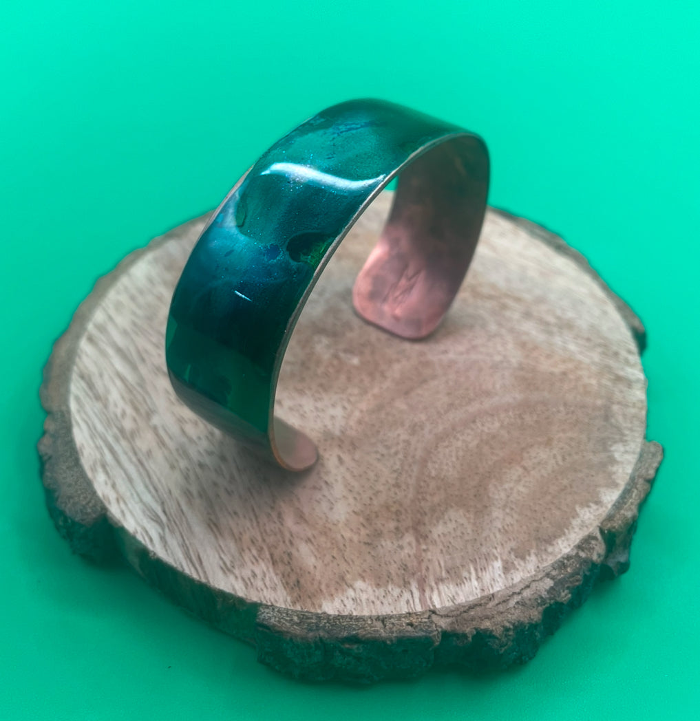 Copper Cuff (Dark Teal Green)