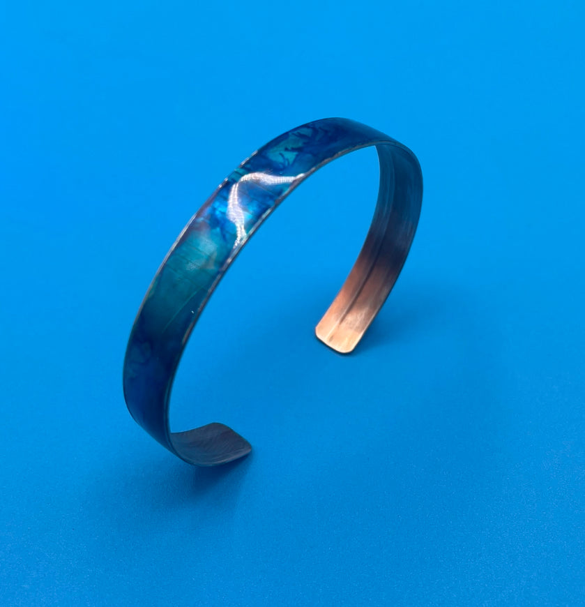 Thin Aluminum Cuff (Blue)