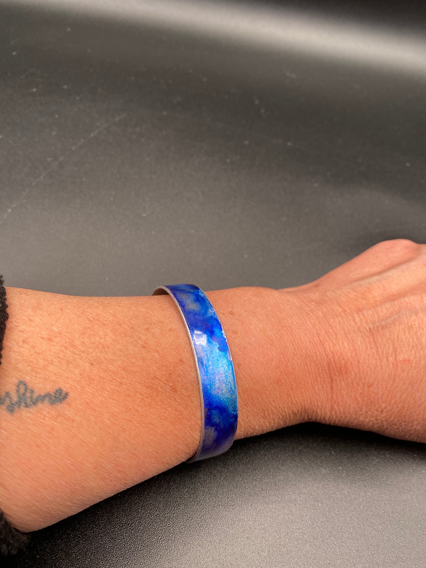 Aluminum Cuff (Sparkling Blue & Purple)