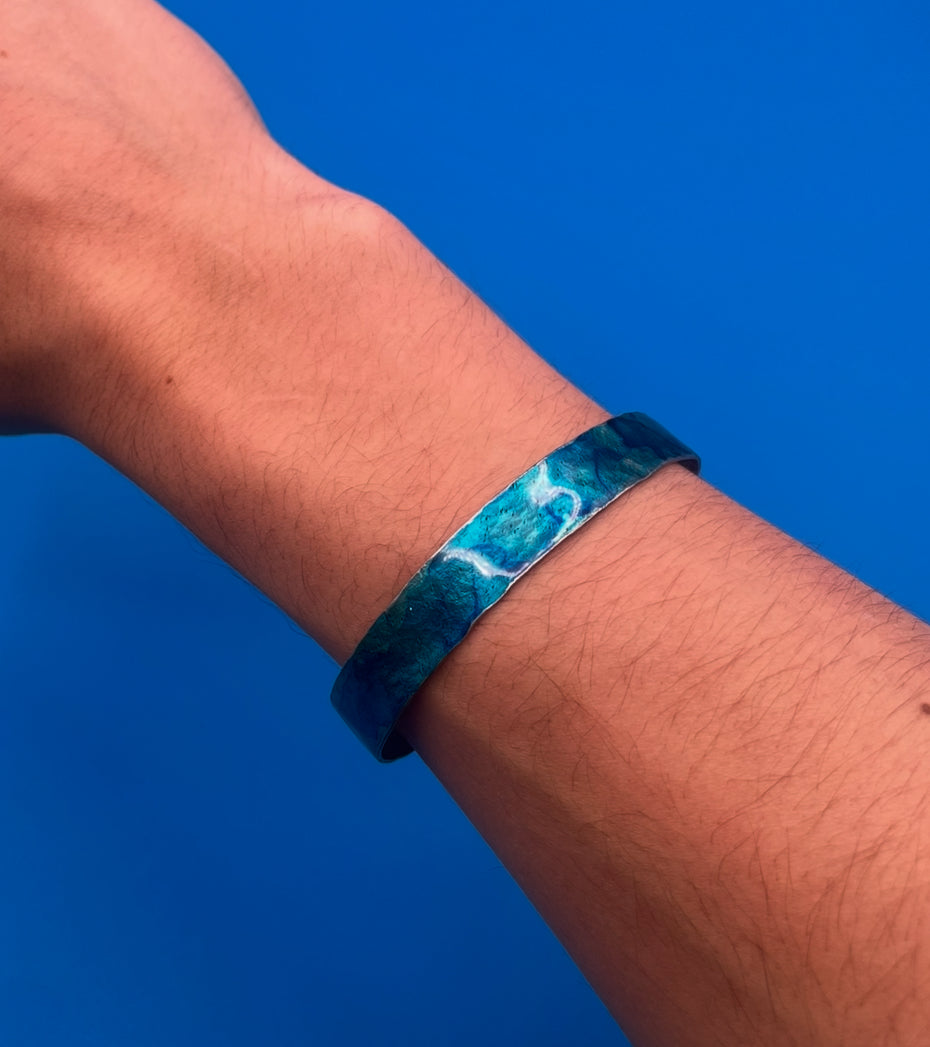 Thin Aluminum Cuff (Blue)