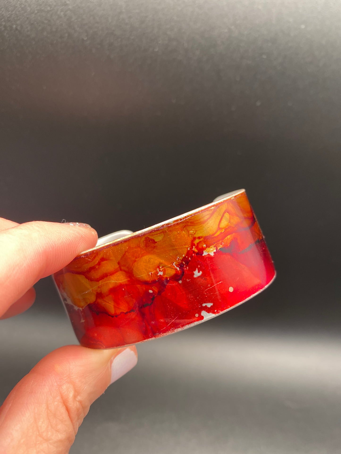 Aluminum Cuff (Orange & Red)