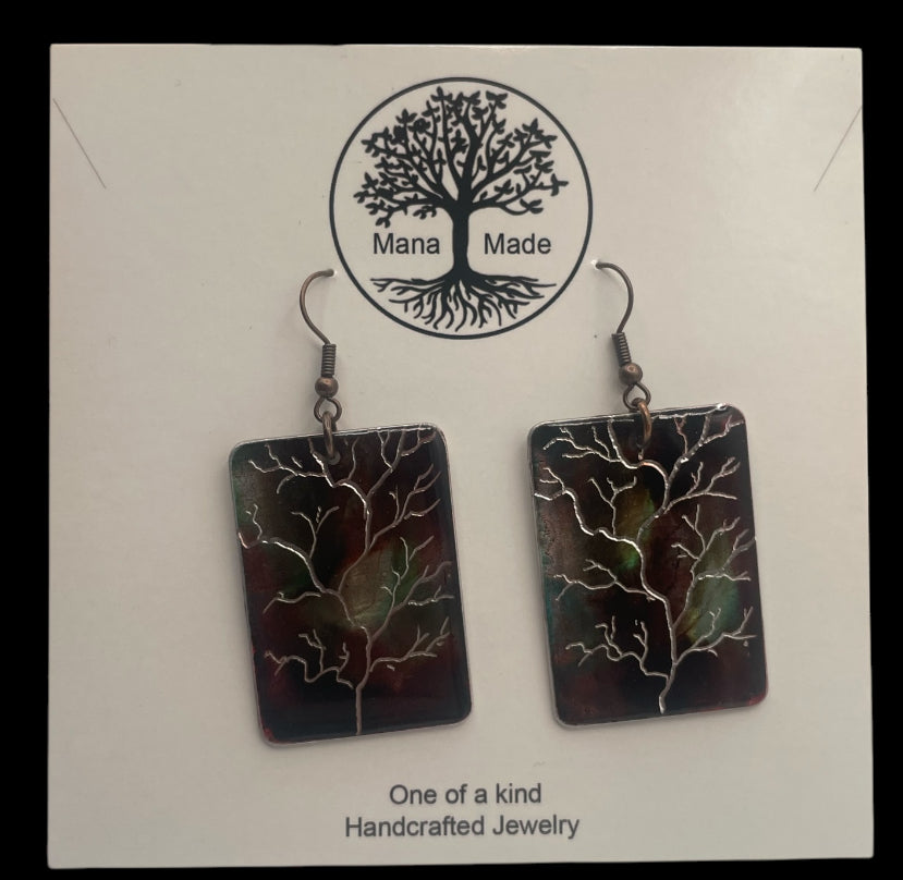 Aluminum Earrings (Tree of Life)