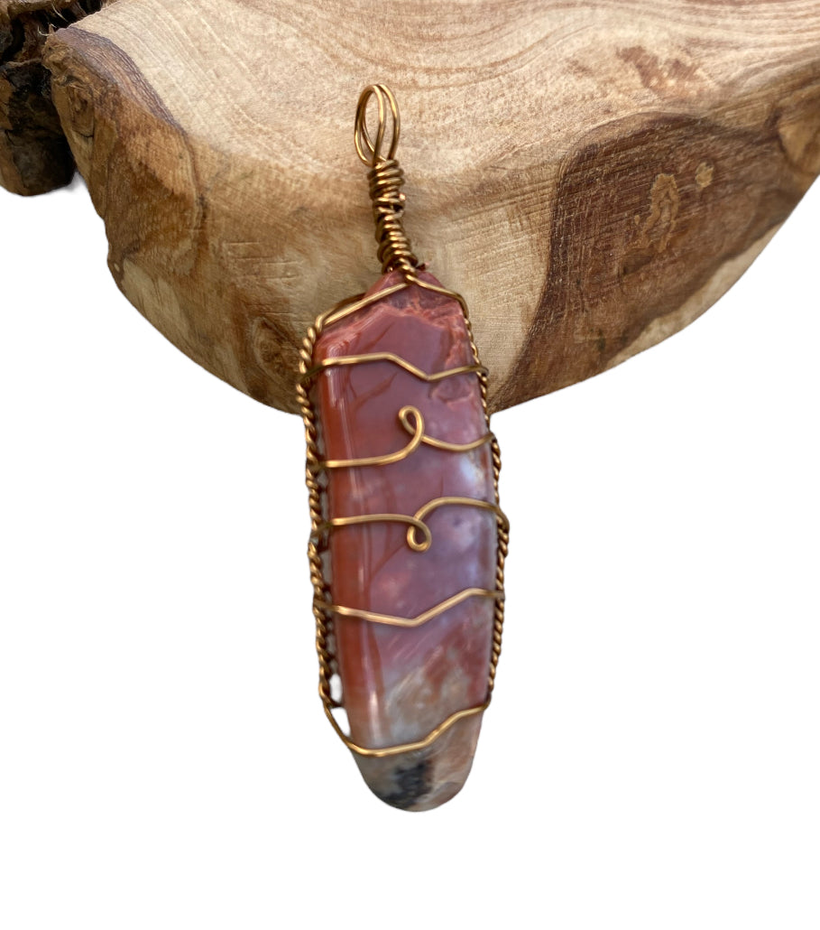 Wire Wrapped Gemstone “Petrified Wood”