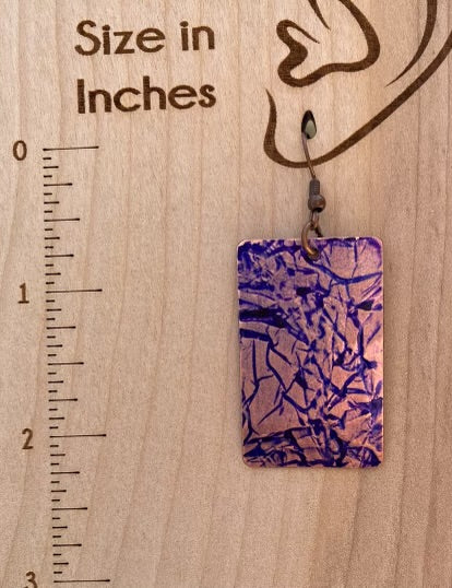 Purple Copper Earrings