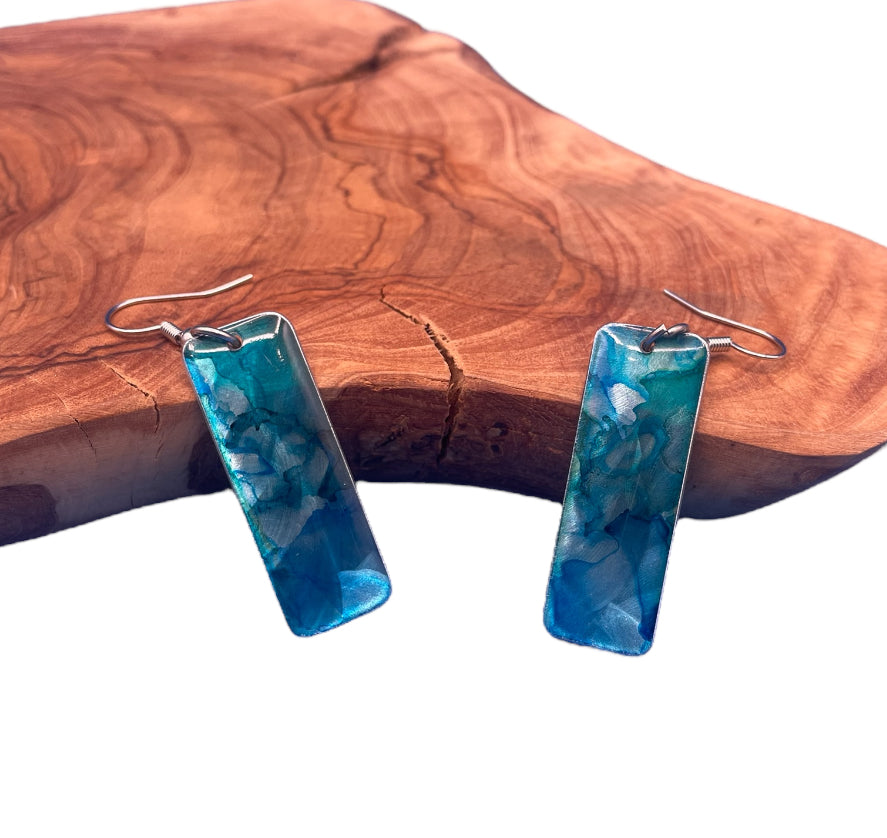 Aluminum Earrings (Teal)