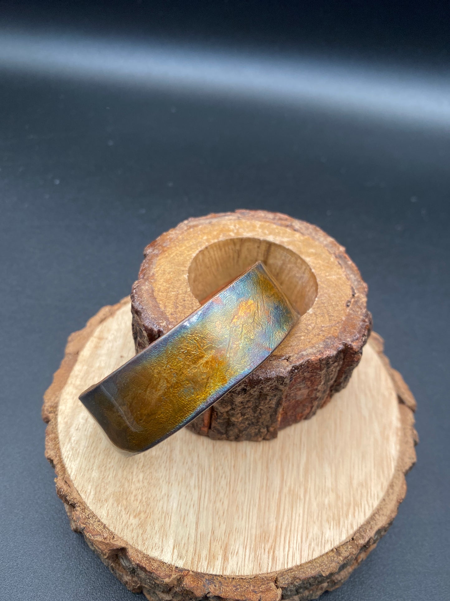 Fire Painted Copper Bracelet