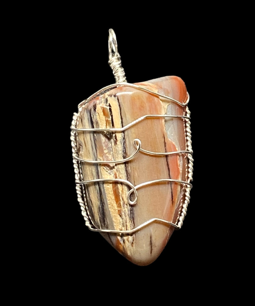 Wire Wrapped Gemstone “Petrified Wood”