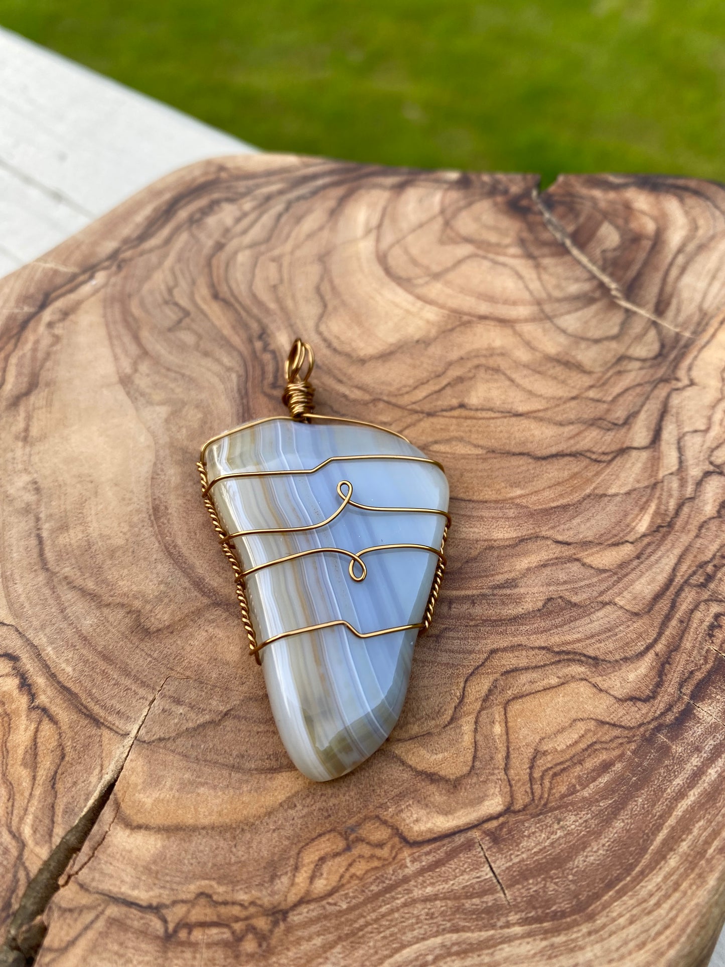 Wire Wrapped Gemstone “Brazilian Agate”