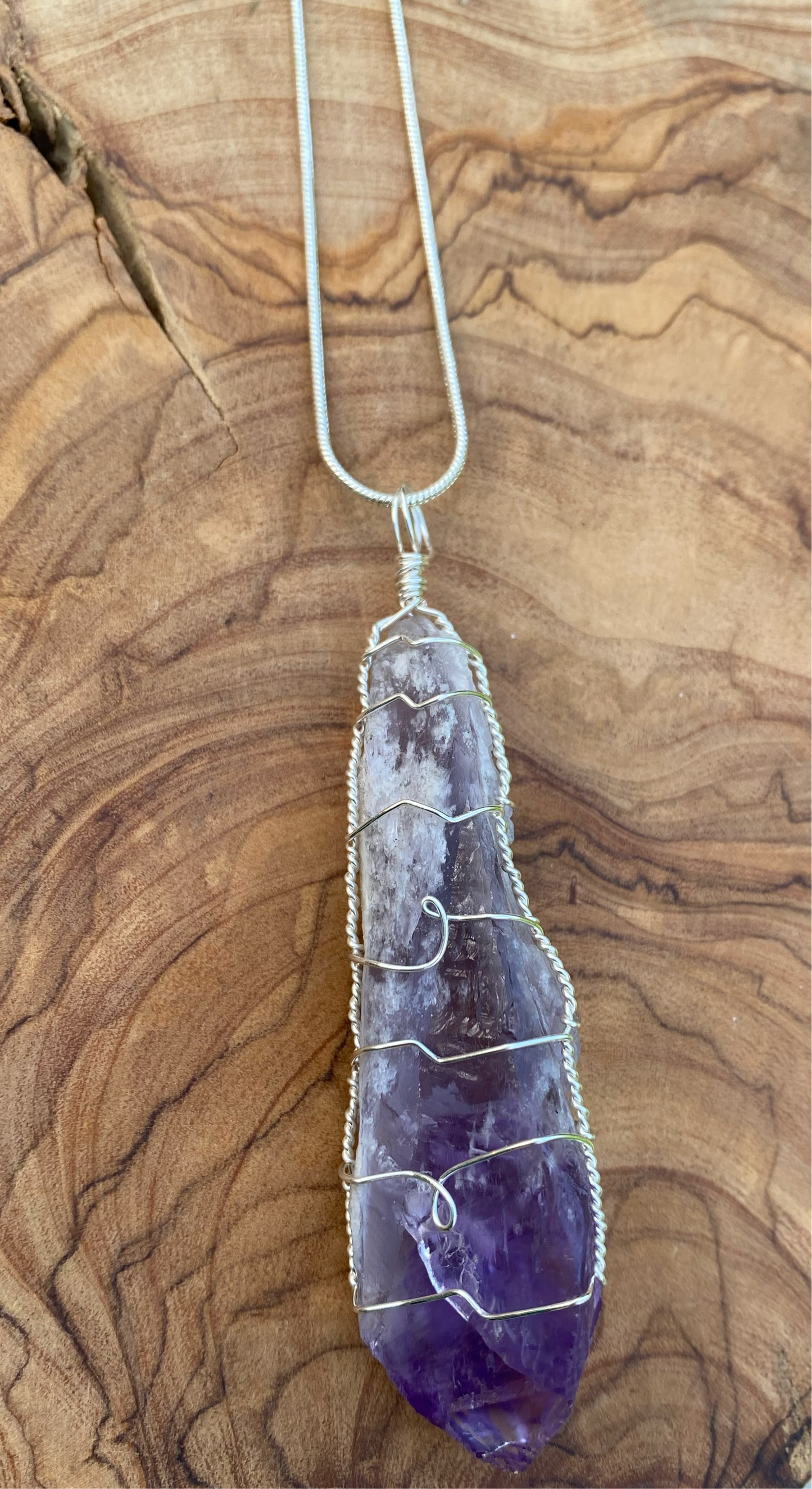 Wire Wrapped Gemstone “Amethyst Point”