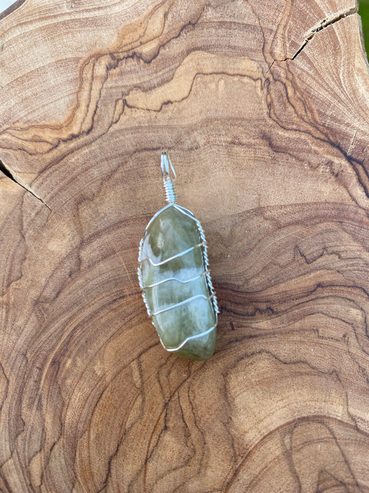 Wire Wrapped Gemstone “Prasiolite”