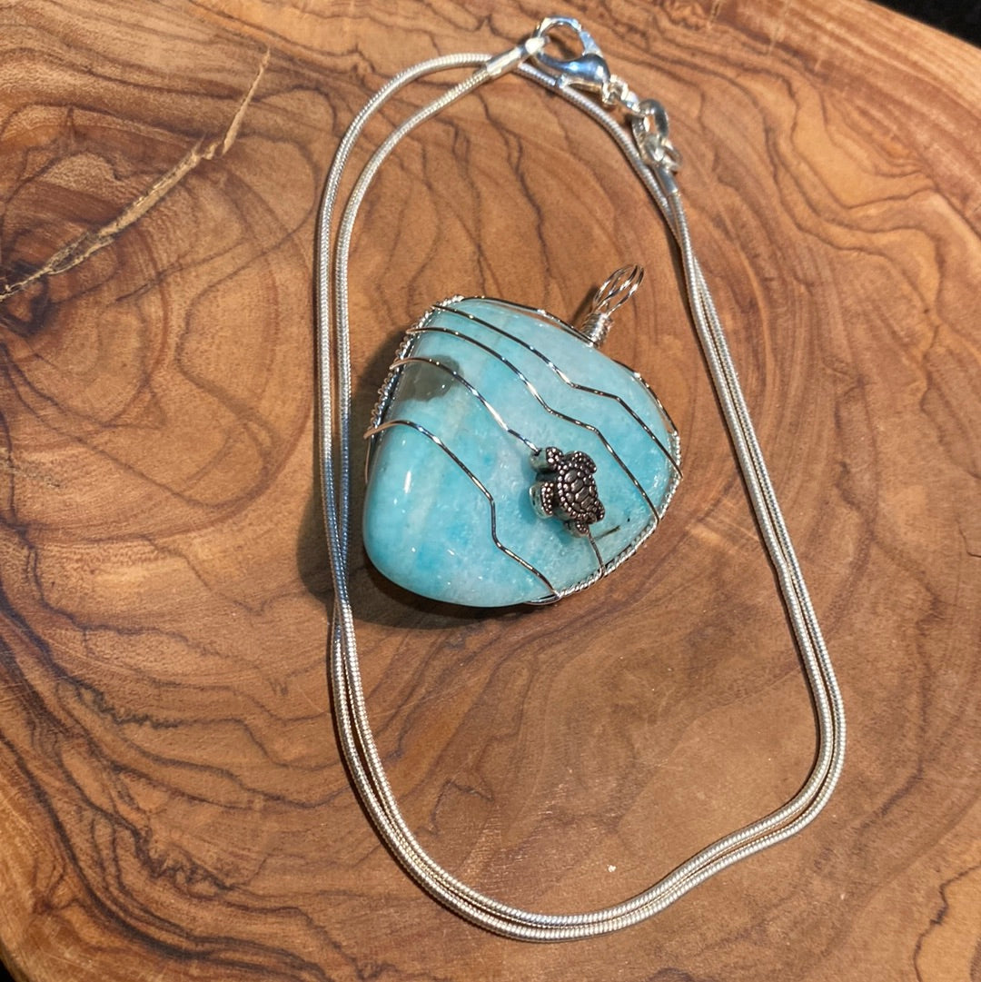 Wire Wrapped Gemstone “Amazonite“