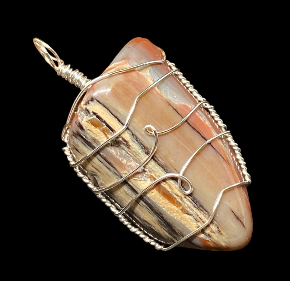 Wire Wrapped Gemstone “Petrified Wood”