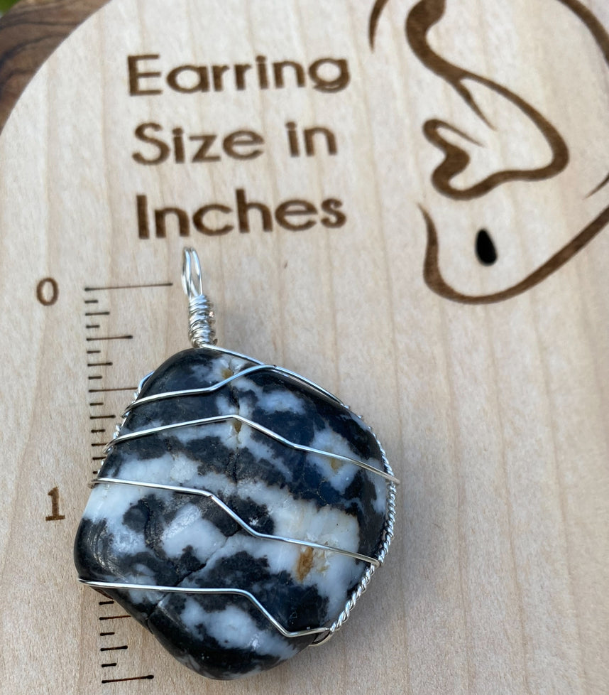 Wire Wrapped Gemstone “Zebra Marble”