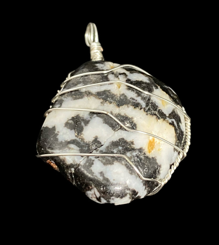 Wire Wrapped Gemstone “Zebra Marble”