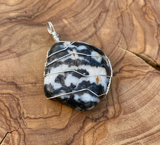 Wire Wrapped Gemstone “Zebra Marble”