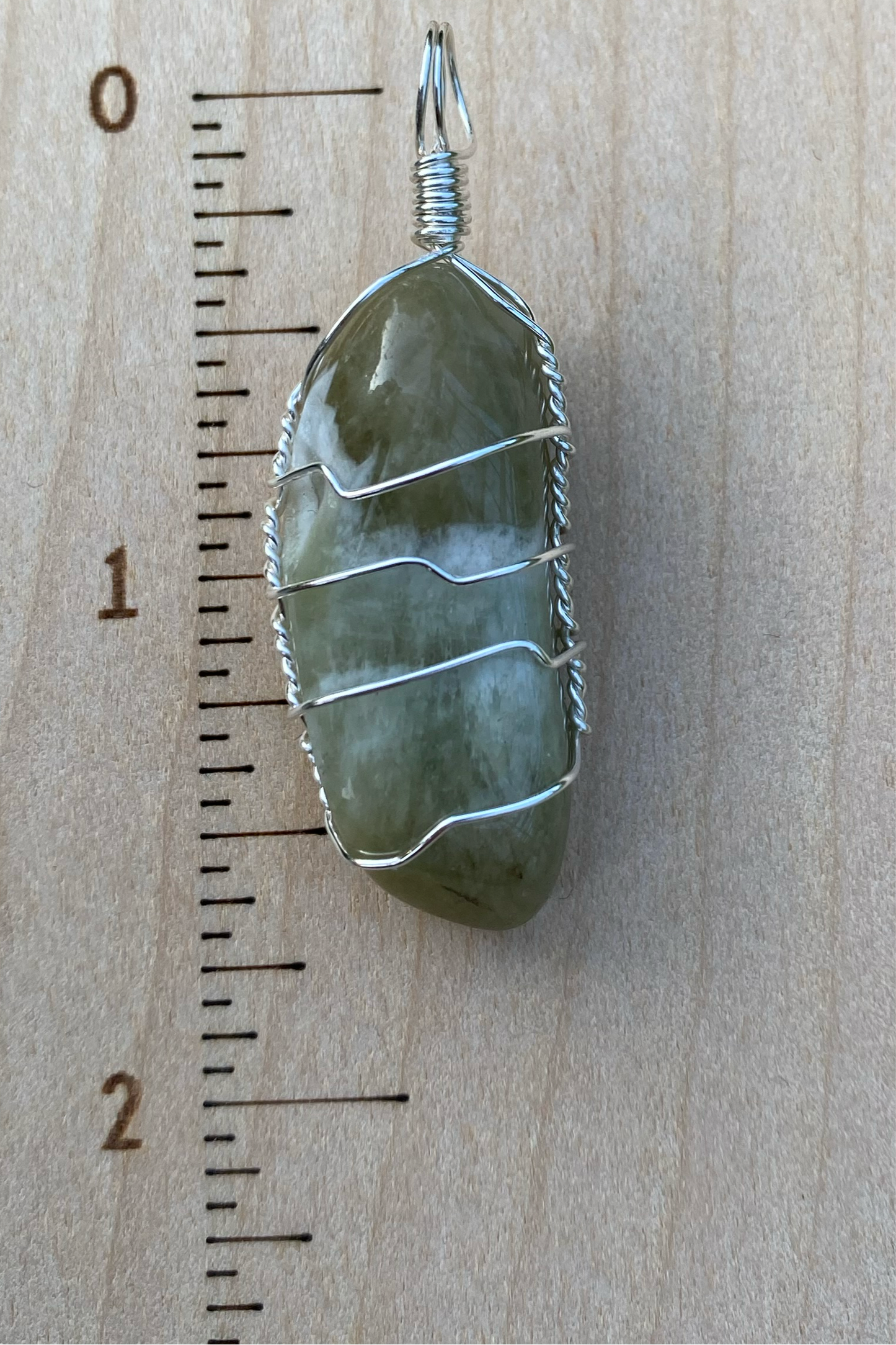 Wire Wrapped Gemstone “Prasiolite”