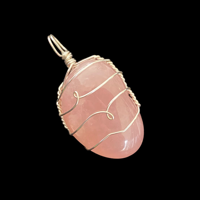 Wire Wrapped Gemstone “Rose Quartz”