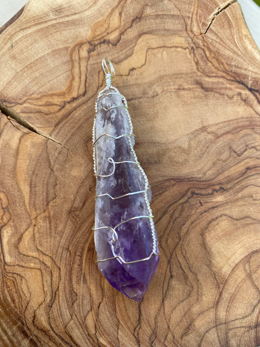 Wire Wrapped Gemstone “Amethyst Point”