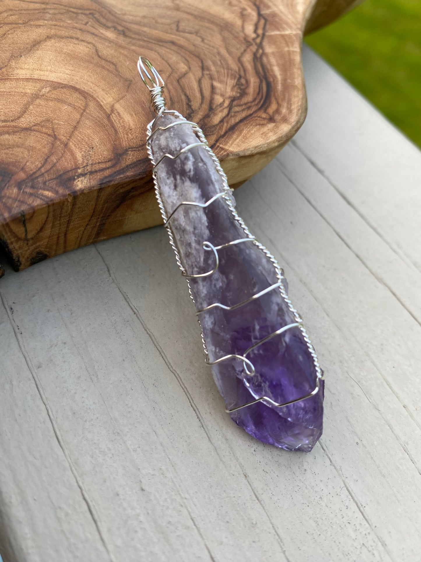 Wire Wrapped Gemstone “Amethyst Point”