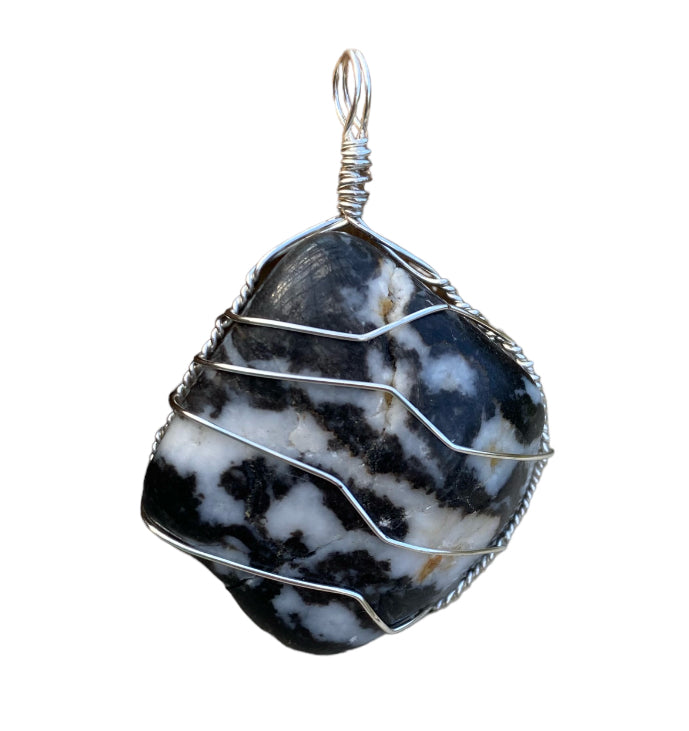 Wire Wrapped Gemstone “Zebra Marble”