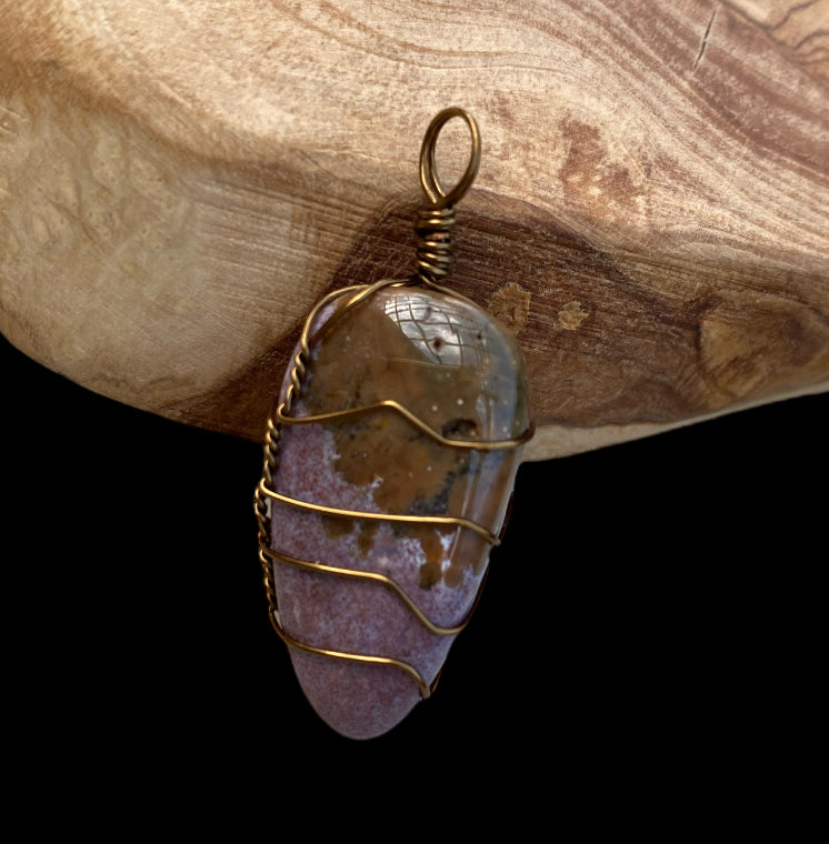 Wire Wrapped Gemstone “Ocean Jasper”