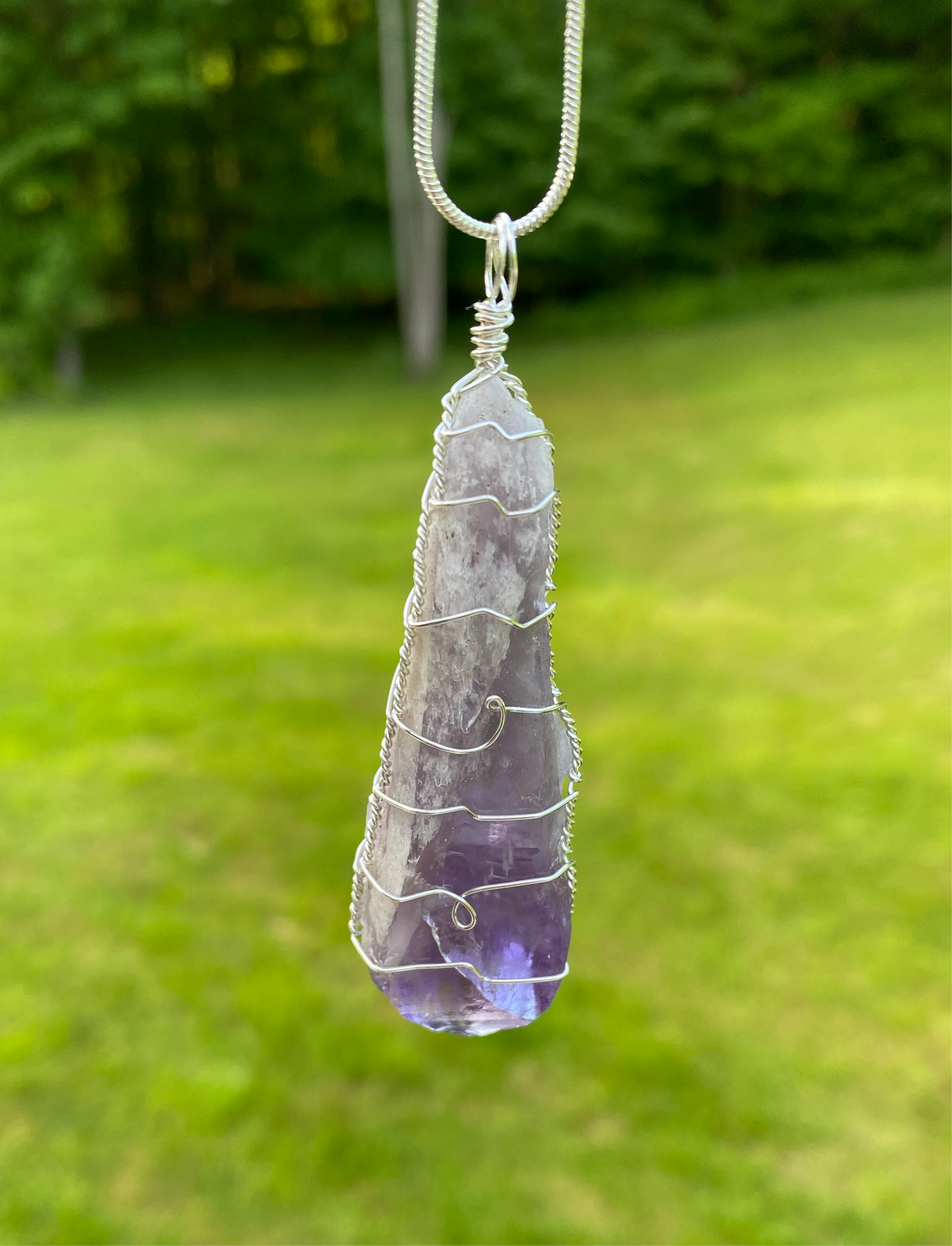 Wire Wrapped Gemstone “Amethyst Point”