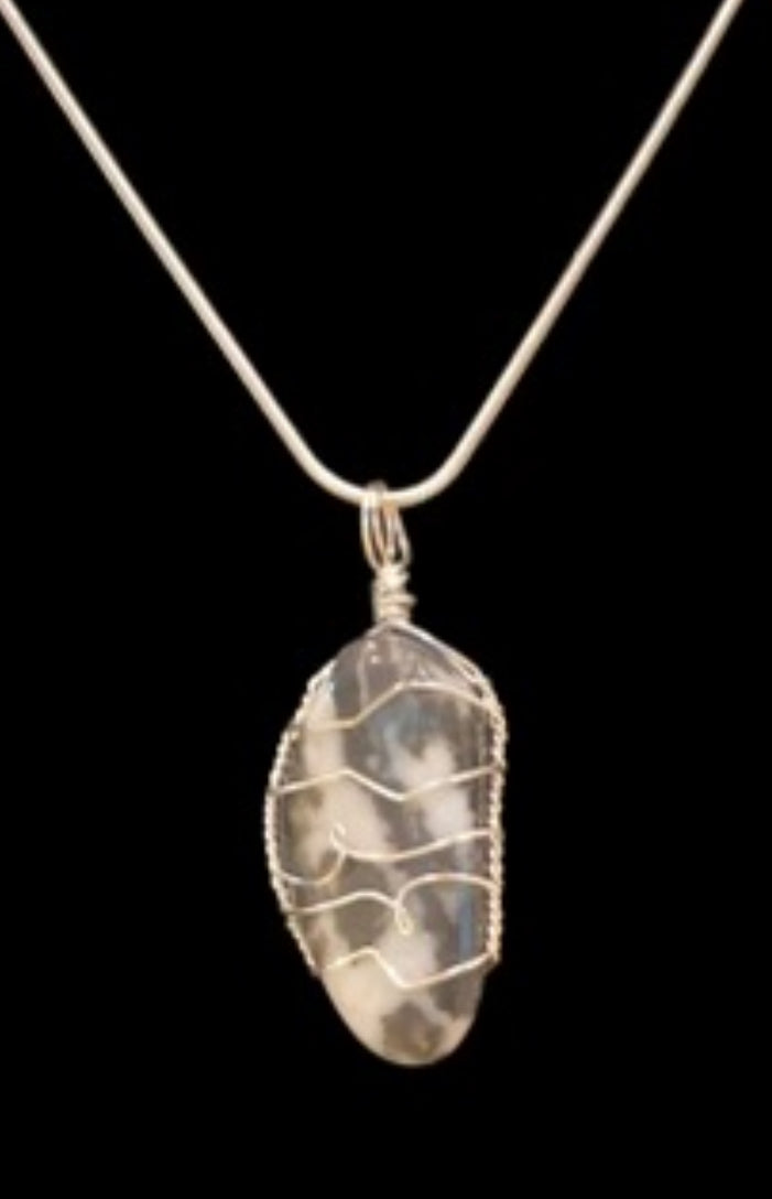Wire Wrapped Gemstone “Zebra Marble”