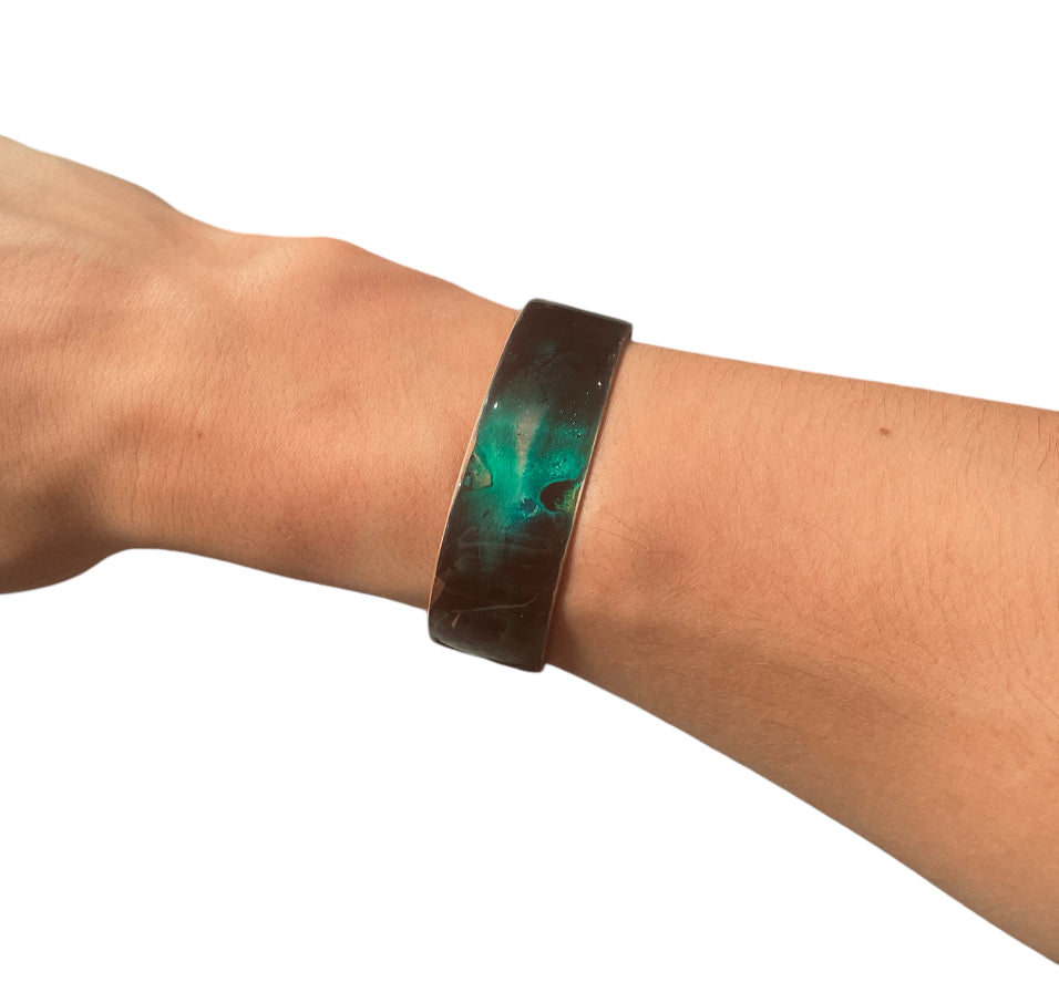 Copper Cuff (Dark Teal Green)