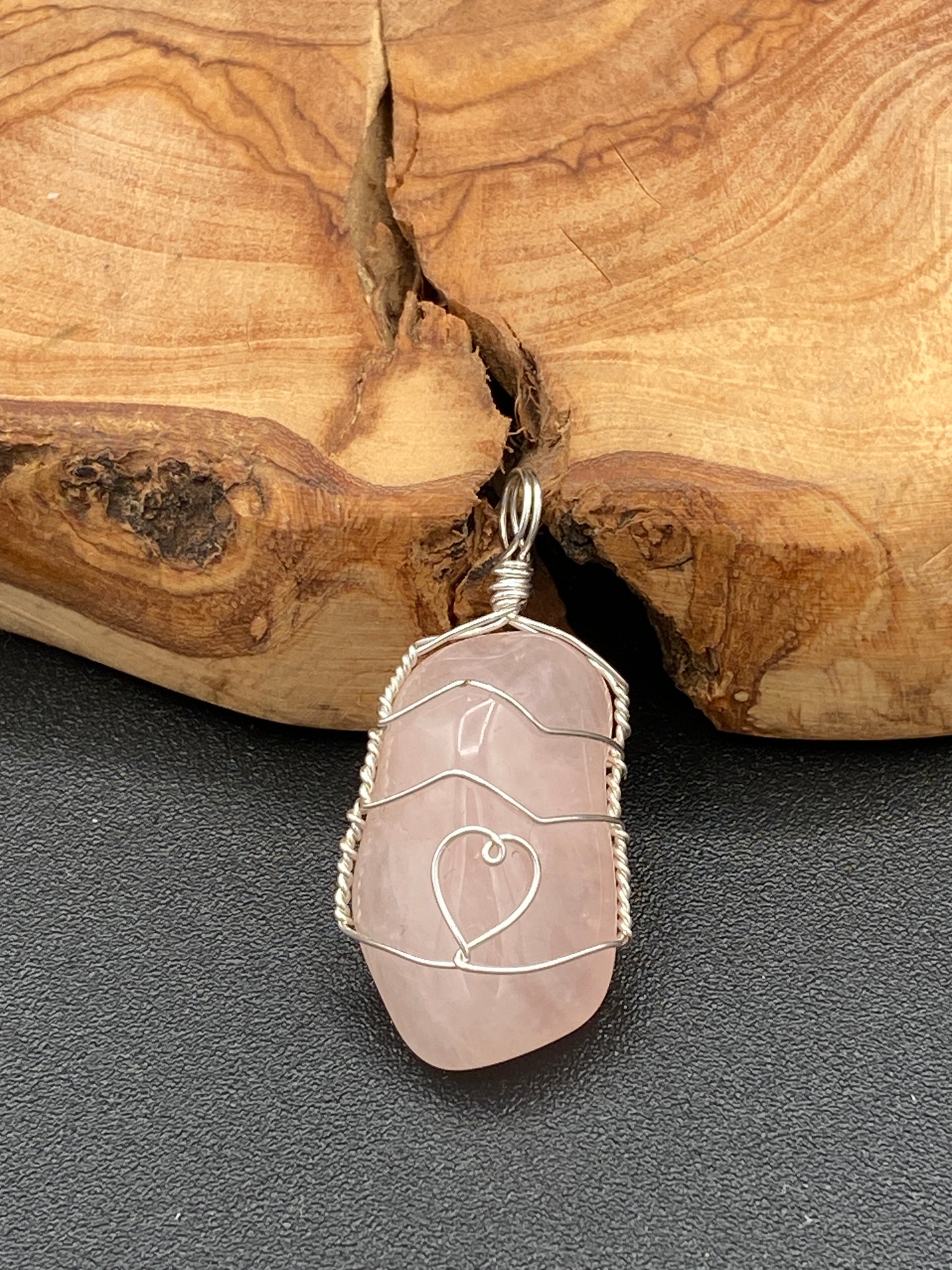 Wire Wrapped Gemstone “Rose Quartz”