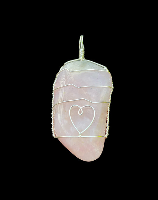 Wire Wrapped Gemstone “Pink Opal”