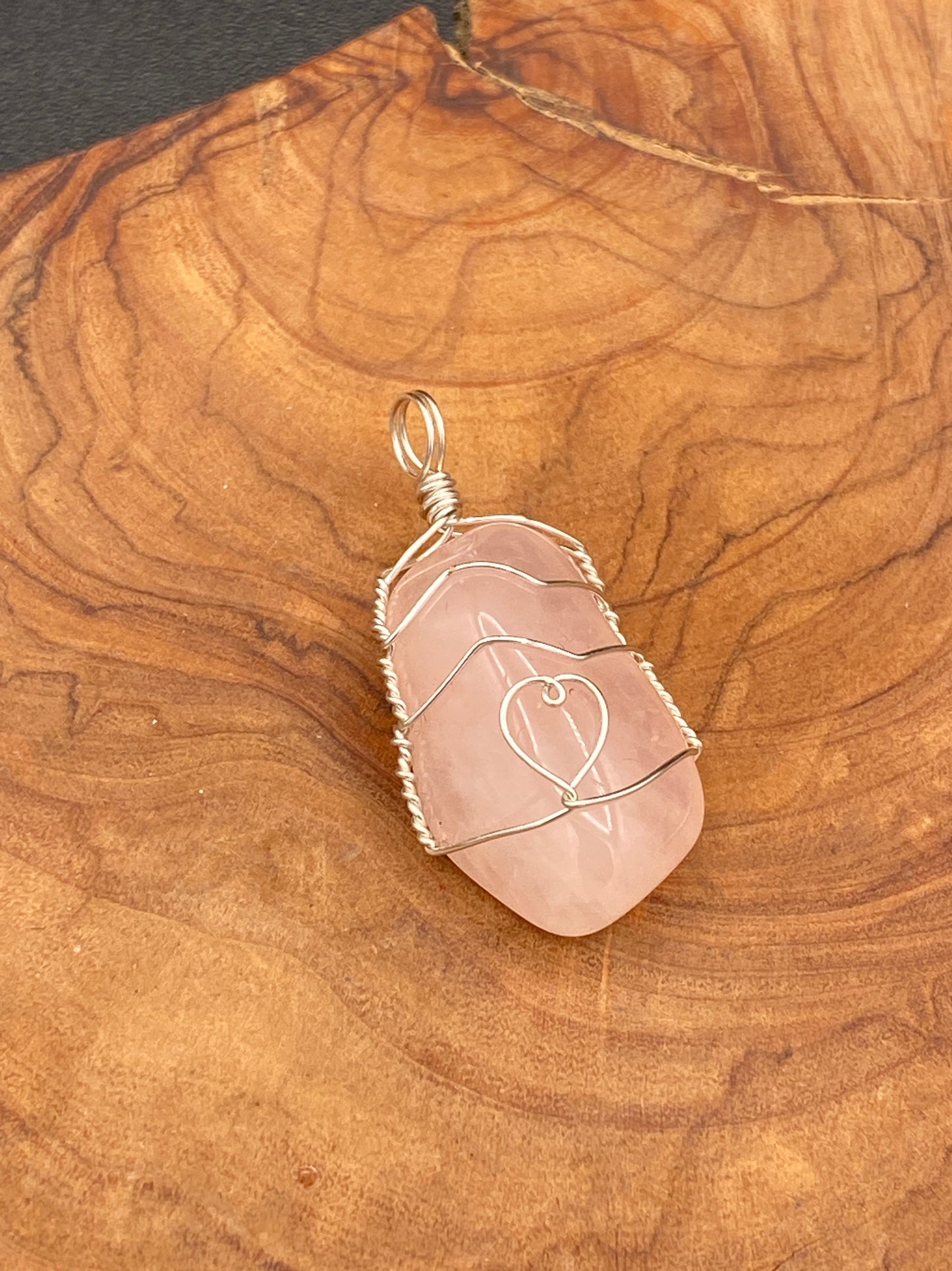 Wire Wrapped Gemstone “Rose Quartz”
