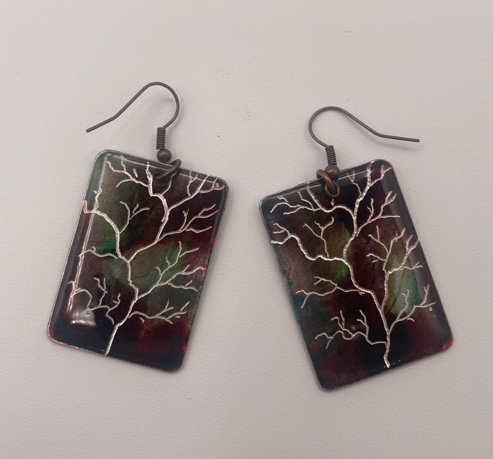 Aluminum Earrings (Tree of Life)