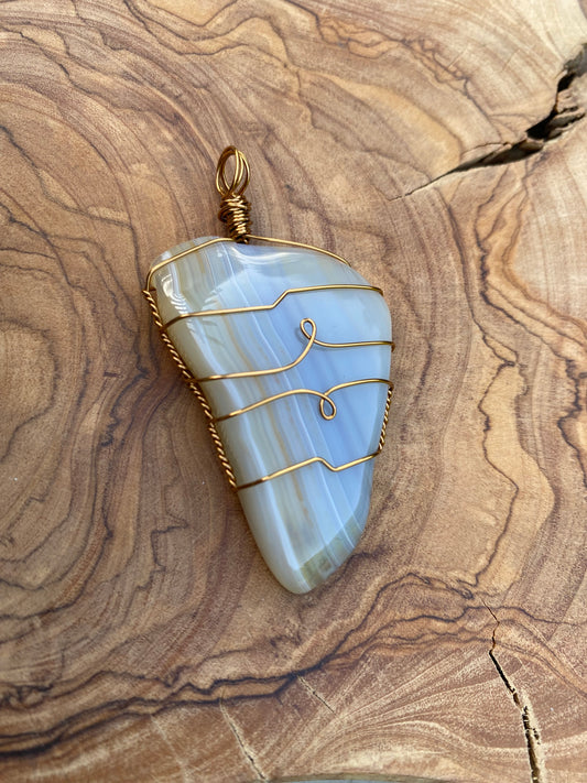 Wire Wrapped Gemstone “Brazilian Agate”