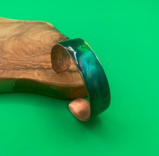 Copper Cuff (Dark Teal Green)