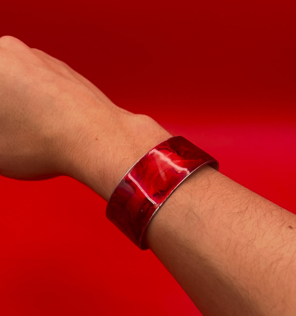 Aluminum Cuff (Dark Red)